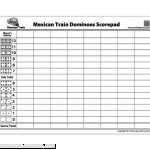 Yellow Mountain Imports 50-Sheet Scorepad for Mexican Train and Chicken Foot Dominoes  B0073LW38Q